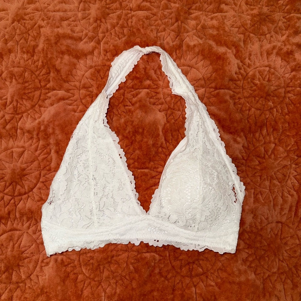 Elegant White Lace Bralette